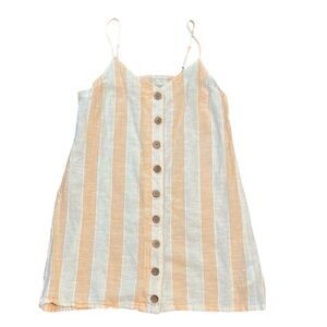 RipCurl linen Cream and White Buttoned Camisole Top